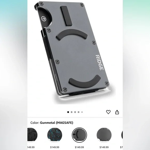 NIB Gunmetal MagSafe Ridge Wallet - Picture 5 of 5